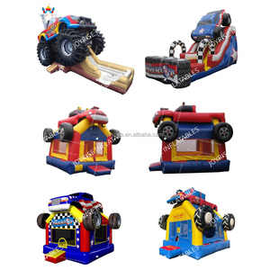 Castillo Inflable de PVC de Grado Comercial con Diseño de Camioneta Monstruo con <span class=keywords><strong>Llamas</strong></span>, 4mx4mx4m, Capacidad de 500KG, Fácil de Instalar - Product Image 5