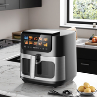 Giayol Square Luxury 8L Friteuse intelligente grande capacité Écran LCD Four électrique multifonction Double panier Ménage