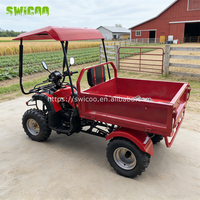 Quad utilitaire agricole GY6 150cc avec remorque, véhicule tout-terrain agricole, quad multi-usages