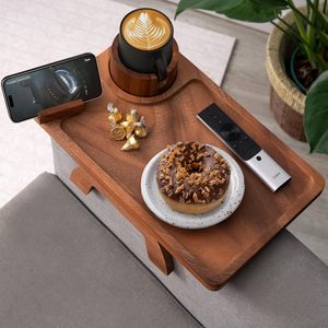 Plateau porte-gobelet pour <span class=keywords><strong>canapé</strong></span> en bois, plateau <span class=keywords><strong>portable</strong></span> en acacia pour accoudoir de <span class=keywords><strong>canapé</strong></span>, plateau anti-déversement pour boissons, collations, télécommande, porte-gobelet pour <span class=keywords><strong>canapé</strong></span> - Product Image 3