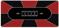 Tapis de Mahjong pliable personnalisé imprimé en couleur, style campagnard américain minimaliste, antidérapant, facile d'entretien, pour table de Texas