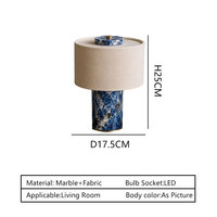 Moderne Wiederaufladbare Kabellose Tischlampe Blaue Dekorative Steinoptik Tragbare LED-Nachttischlampe für Hotel Schlafzimmer Wohnzimmer