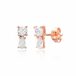 Minimalist Clear Zircon Stone <b>Stud</b> Design Earrings Wholesale 925 Sterling <b>Silver</b> for Ladies Jewelry - Product Image 2