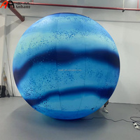 Ballon gonflable sphérique bleu planète galaxie, thème océan, grande boule spatiale pour la décoration de fêtes et de scènes