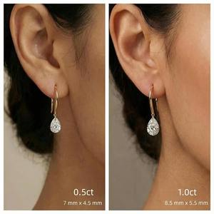 Boucles d'oreilles de luxe au design unique, serties de diamants, bijoux en or faits à la main pour mariage, mariée, événement spécial, vente en gros - Product Image 2
