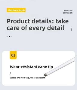 Bastón de Senderismo Antideslizante con Absorción de Impactos de Aleación de Aluminio Modelo P2 (CN) para Esquí, Senderismo, <span class=keywords><strong>Montaña</strong></span> de Nieve, Viajes al Aire Libre - Product Image 4