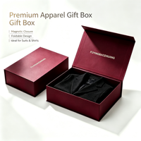 Scatola Regalo Magnetica Pieghevole Personalizzata, Confezione di Lusso con Chiusura Magnetica per Abiti, Camicie e Vestiti