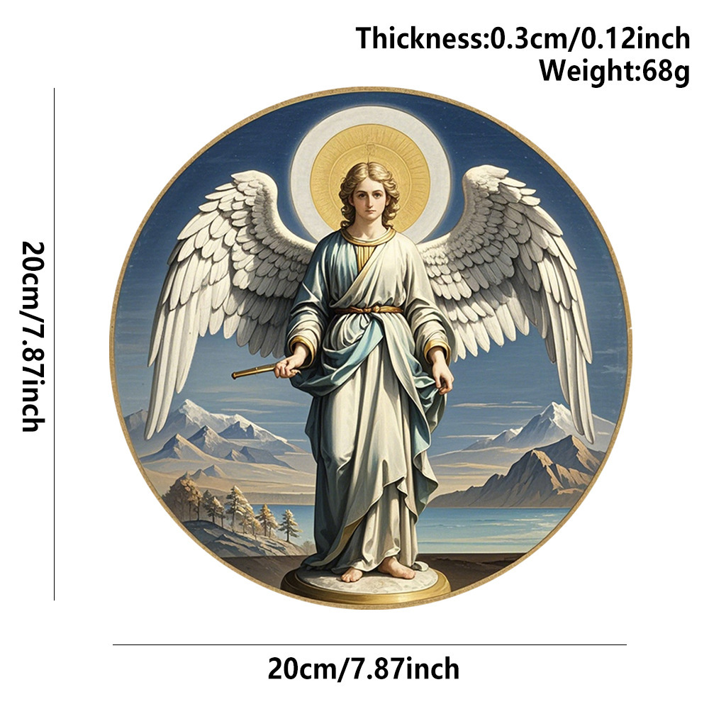 Wooden decorative listing archangel