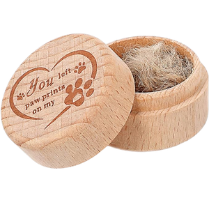 กล่องไม้ราคาประหยัดสำหรับเก็บอัฐิสัตว์เลี้ยง กล่องเก็บขนสัตว์เลี้ยง ของที่ระลึกสำหรับสัตว์เลี้ยงที่เสียไป ของขวัญแสดงความเสียใจ - Product Image 1