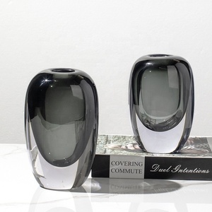 Jarrón de cristal de primera calidad, diseño contemporáneo de lujo para decoración de bodas, florero de mesa moderno alto, terrario grande - Product Image 1