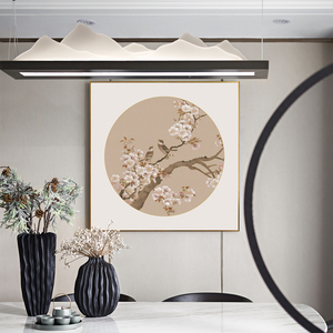 Cuadro de pared de ondas oceánicas en blanco y beige, pintura al óleo texturizada moderna con textura pesada para decoración interior de villas - Product Image 6