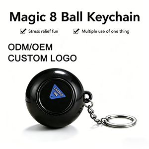 Produit phare : Mini porte-clés boule magique 8, personnalisable, pour la divination et la prise de décision, en ABS lavable, jouet promotionnel pour fêtes - Product Image 1