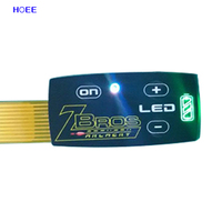 Keypad Membran Sakelar LED Backlit Kustom, Tombol Tekan Dome Logam Taktil untuk Panel Kontrol Perangkat Industri
