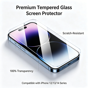 Protection d'écran en verre trempé ultra-transparent anti-rayures, sans bulles, compatible avec les coques pour <span class=keywords><strong>iPhone</strong></span> 17 16 15 14 13 12 11 - Product Image 1