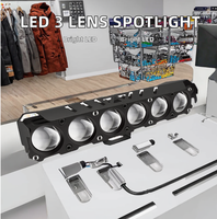 Mini Faro de Trabajo LKT con 3 Lentes, Focos LED para Motocicleta, Faro Delantero, Luz Antiniebla, Bombilla DRL para Auto, Camioneta, SUV ATY, 1 Año de Garantía