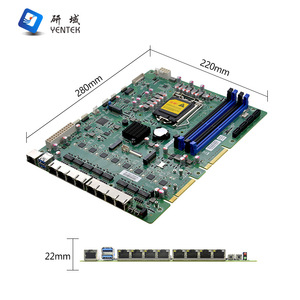 เมนบอร์ดอุตสาหกรรม Yentek Q570SL4 8 พอร์ต Gigabit Ethernet LGA1200 M-ATX DDR4 สี่ช่องสัญญาณ SATA VGA - Product Image 1