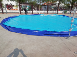 유연한 PVC 및 캔버스 방수 아연 도금 라운드 어항 양식 용 수영장 용 접이식 양식 장비 - Product Image 6