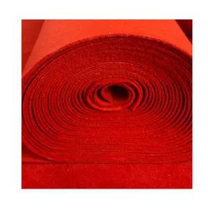 Time-limited Offer 2mm Thick Indoor Outdoor Nonwoven Polyester Exhibition Event Red Carpet Aisle Runner Wedding Carpet