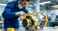 Ruban adhésif en polyester jaune haute température avec silicone pour le revêtement et l'anodisation des circuits imprimés, offrant une résistance aux hautes températures