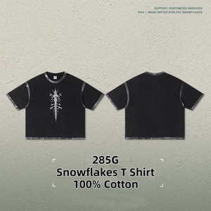 Custom <b>Vintage</b> Acid Wash T Shirt Men 285G Heavyweight Cotton <b>Graphic</b> <b>Tee</b> Short Sleeve Streetwear Y2K - Product Image 1
