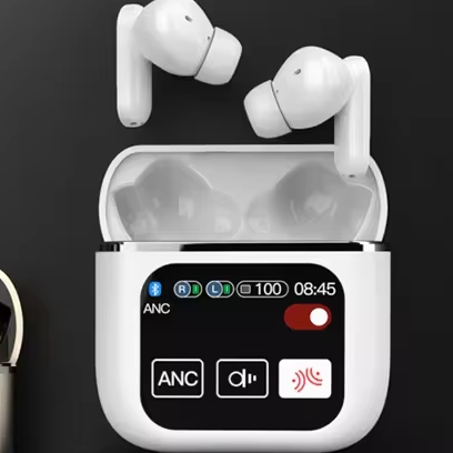 Fashion SE60 Touch LCD Large Screen Bt Earphones with Noise Reduction and Transparency TWS in Ear Hands-free Call ANC Running