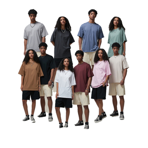 Camiseta de Algodón Tejido de 190 g/m² al por Mayor, Camiseta de Algodón Peinado de Alta Calidad, Camiseta Oversize Lisa con Impresión de Logotipo Personalizado - Product Image 2