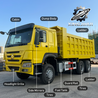 Camion benne d'occasion Howo 371 CV Sinotruk 6x4 pour le transport minier et la livraison de terrassement de chantier