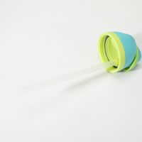 DD3955 Vaso Transparente Personalizado de 500 ml, Botella de Agua Deportiva de Gran Capacidad, Vaso de Plástico para Gimnasio, Vaso con Doble Pajita para Beber al Aire Libre
