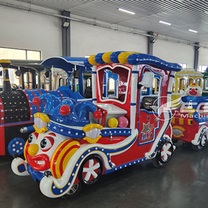 รถไฟฟ้าไร้รางสำหรับเด็ก 16 ที่นั่ง สำหรับรีสอร์ท ทัวริสต์ในห้างสรรพสินค้า สนุกสนานทั้งในร่มและกลางแจ้ง กำลังขายดี - Product Image 3
