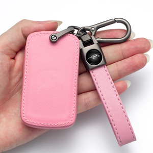 Housse de Clé de Voiture en Cuir avec Logo Personnalisé pour Mazda, Kia, BMW, Mercedes, Etc. Étui Porte-Clé Noir <span class=keywords><strong>Rose</strong></span> pour Femmes Accessoires - Product Image 3