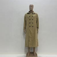 Manteau classique pour homme, double boutonnage, long, style trench-coat