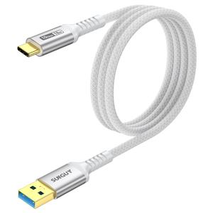 Cable de Carga Rápida Trenzado SUNGUY EType-C de 1.5m para Teléfono Móvil, Banco de Energía y Automóvil, Listo para Enviar - Product Image 1