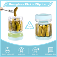 51 OZ Unique Design Bocal En Verre Pickle Olives Pot En Gros Pickles Bouteille