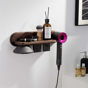FactoryJUNJI Estación de soplado Organizador de madera Estante <span class=keywords><strong>Airwrap</strong></span> Secador de pelo Titular ShelfDiscount - Product Image 3