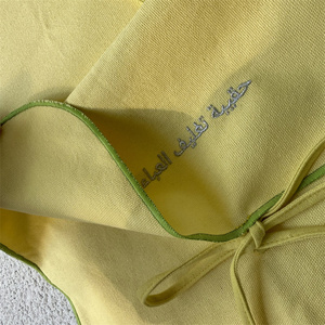 Bolsa de Lona con Solapa de Algodón Amarillo, Personalizada con Logotipo Impreso/Bordado, para Guardar Zapatos, Bolsos, Ropa, Manualidades - Product Image 3