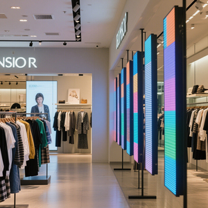 Dài hình dạng thanh hình dạng thông minh chia màn hình quảng cáo hiển thị hình cầu trong nhà kéo dài màn hình cửa hàng bán lẻ tàu điện ngầm LED hiển thị - Product Image 6