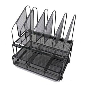 Collect Office Supplies 5 Vertical File <b>Folder</b> Holders Paper Tray Desk Organizers Accessories Storage with Drawer - Product Image 2