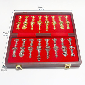 Factory <strong>Cheap</strong> Sale Premium Quality Portable Folding Metal <strong>Chess</strong> <strong>Sets</strong> - Product Image 5