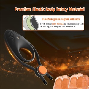 Anillo para Pene de Silicona, Anillo Vibrador Ajustable, Masajeador, Retrasador de Eyaculación, Estimulador, Vibrador, Juguetes Sexuales para Parejas, para Hombres - Product Image 3