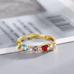 Elfic Oro Laminado 14k Bague Tricolore Derniers Designs Zircon Cuivre <span class=keywords><strong>Bijoux</strong></span> Tendance pour Femmes Mariage Fiançailles Cadeaux Fêtes - Product Image 3