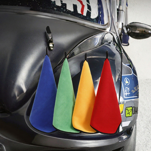 Serviettes de lavage auto en microfibre tissée personnalisées, écologiques, séchage rapide, 400 g/m², chiffon de nettoyage et de detailing pour voiture, logo personnalisé, vente en gros - Product Image 3