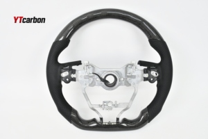 Volante de Fibra de Carbono Real Personalizado Estilo <span class=keywords><strong>Racing</strong></span> YTcarbon para <span class=keywords><strong>Clio</strong></span> MK3 GT RS 05-12, Accesorios Interiores para Auto - Product Image 5