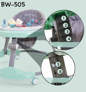 Nouveau trotteur bébé mignon, <span class=keywords><strong>voiture</strong></span> d'activités à pousser, hauteur réglable, trotteurs bébé simples avec barre de poussée, produits pour bébé, trotteur - Product Image 6