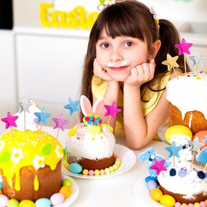 Acrylic Numbers Cake Crown & Cupcake <b>Topper</b> Gold Silver Glitter Reusable Luxury <b>Birthday</b> Father's Day Thanksgiving Eco-Friendly - Product Image 5