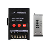 Contrôleur 4 touches colorées 12V 360W pour DC5-24V LED Strip Neon Module Light 30A RGB Controller Wireless RF