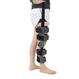 Attelle tactique réglable de fixation de l'articulation du genou protecteur d'os de genou de ménisque de rotule pour les fractures externes de jambe de genou de membre inférieur - Product Image 4