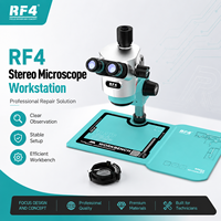 Kit de microscope trinoculaire RF4 71P avec boîtier d'intégration FIS pour l'imagerie 4K, idéal pour la réparation de téléphones mobiles et l'enseignement en direct