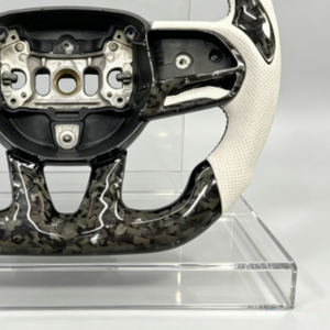 Nouveau produit : Volant en cuir perforé en fibre de carbone forgée pour <span class=keywords><strong>Dodge</strong></span> Challenger - Product Image 6
