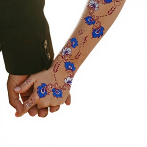 Tatuajes Temporales de Henna Lavables y Ecológicos, Color Marrón Granate, Diseño de Encaje Sexy, Mandala y Flores para Cara y Cuerpo - Product Image 3