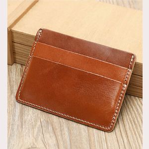 Tarjetero Minimalista Vintage de Cuero Vacuno, Mini Cartera, Regalo, Logotipo Personalizado al por Mayor - Product Image 2